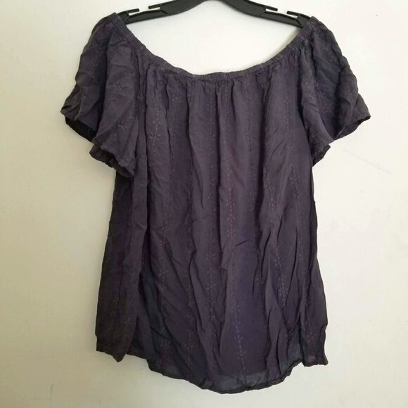 Torrid Floral Embroidered Off Shoulder Blouse 0X - Picture 5 of 12